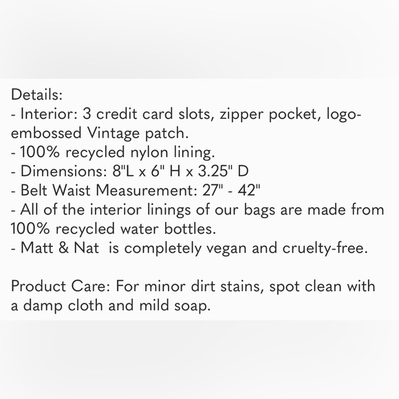 Matt & Nat Abbott Belt Bag - Picture 10 of 12